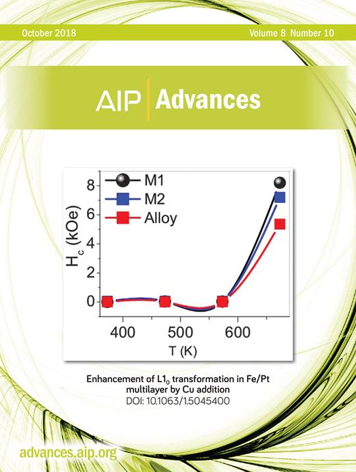 AIP Advances Cover Image for Volume 8, Issue 10