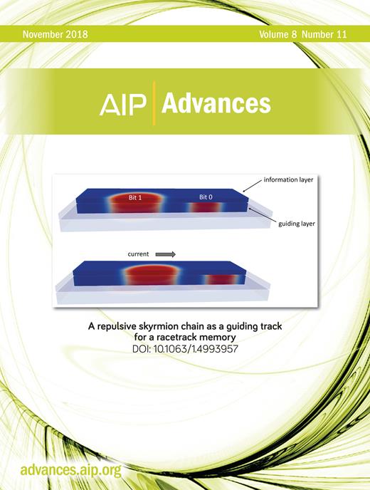 AIP Advances Cover Image for Volume 8, Issue 11