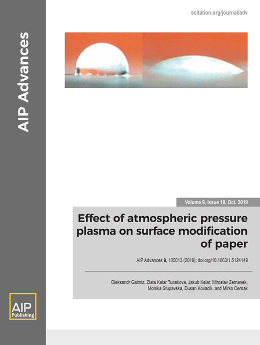 AIP Advances Cover Image for Volume 9, Issue 10