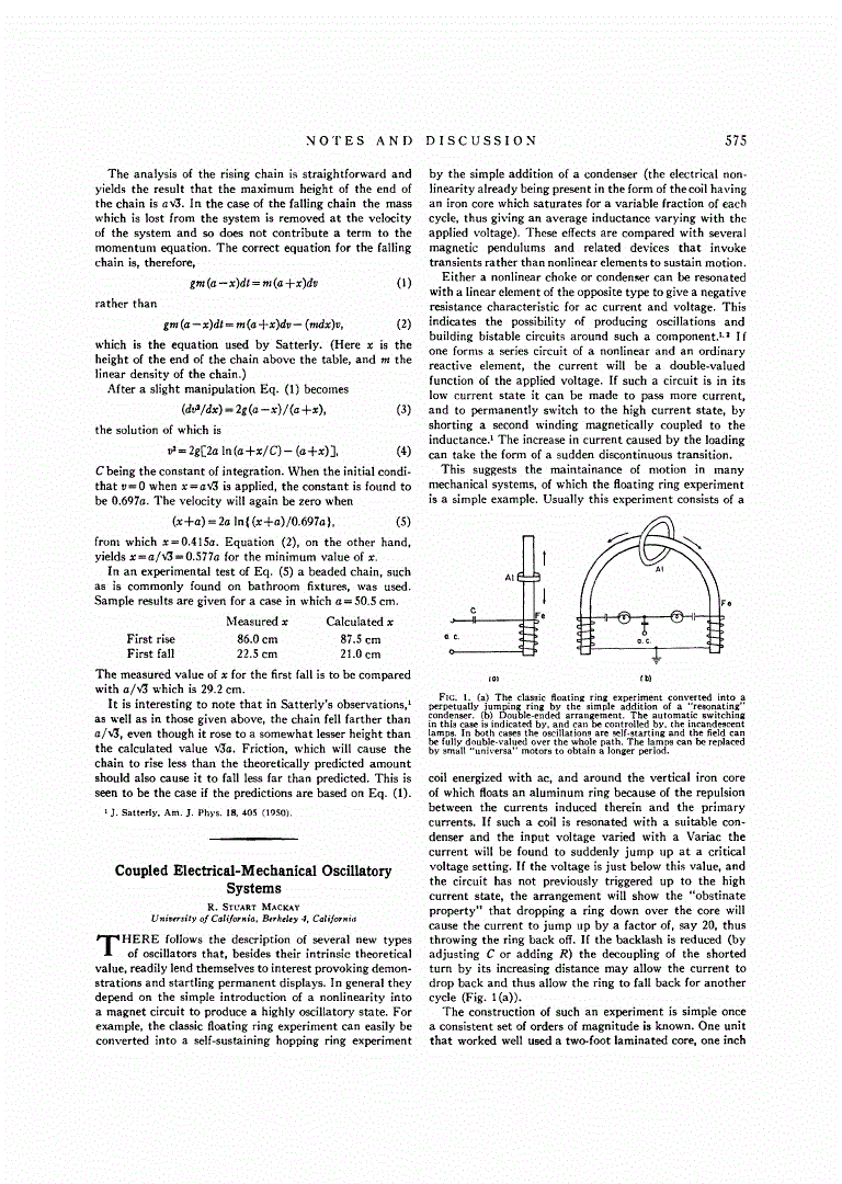 First page of Coupled Electrical-Mechanical Oscillatory Systems