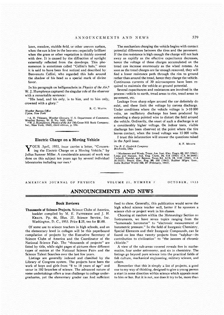First page of Electric Charge on a Moving Vehicle