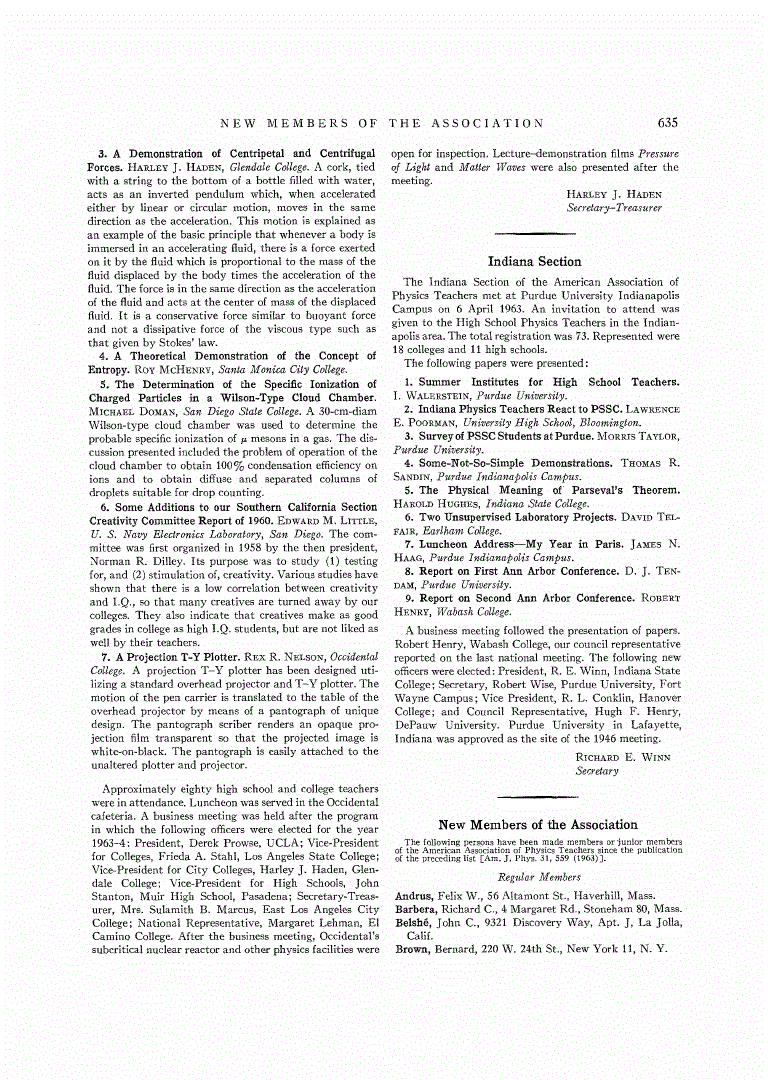 First page of Indiana Section