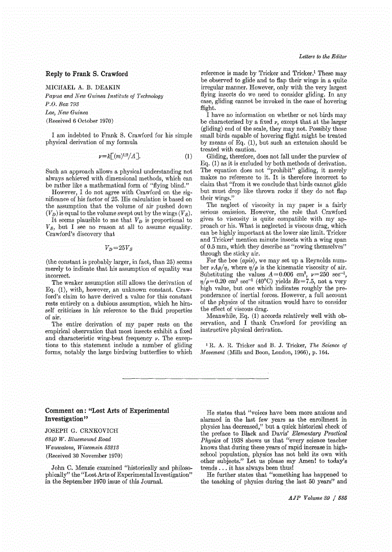First page of Comment on: “Lost Arts of Experimental Investigation”