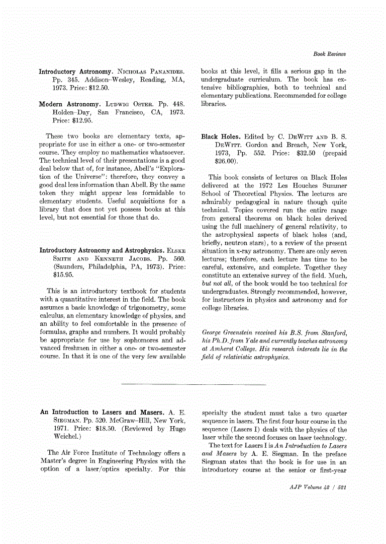 First page of An Introduction to Lasers and Masers