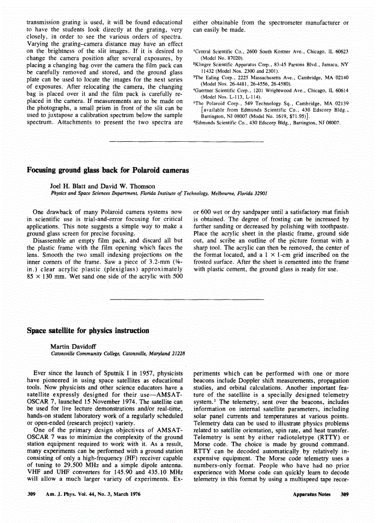 First page of Focusing ground glass back for Polaroid cameras