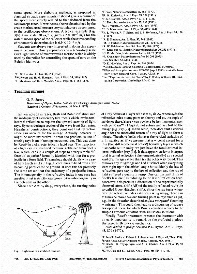 First page of Teaching mirages