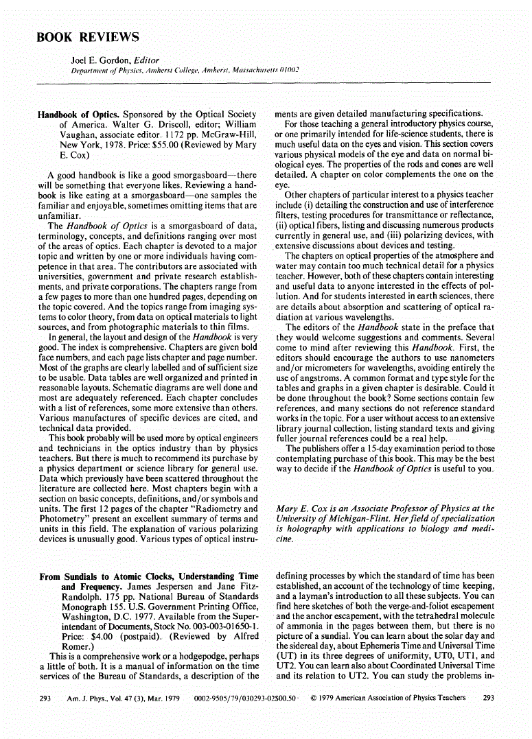 First page of <italic>Handbook</italic> <italic>of</italic> <italic>Optics</italic>