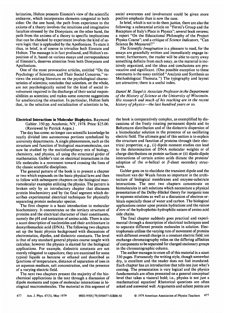 First page of <italic>Electrical</italic> <italic>Interactions</italic> <italic>in</italic> <italic>Molecular</italic> <italic>Biophysics</italic>
