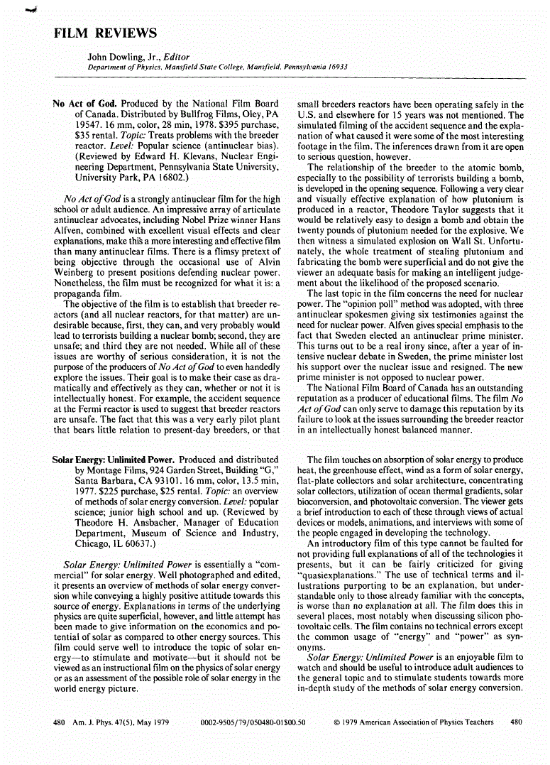 First page of <italic>No</italic> <italic>Act</italic> <italic>of</italic> <italic>God</italic> (film)
