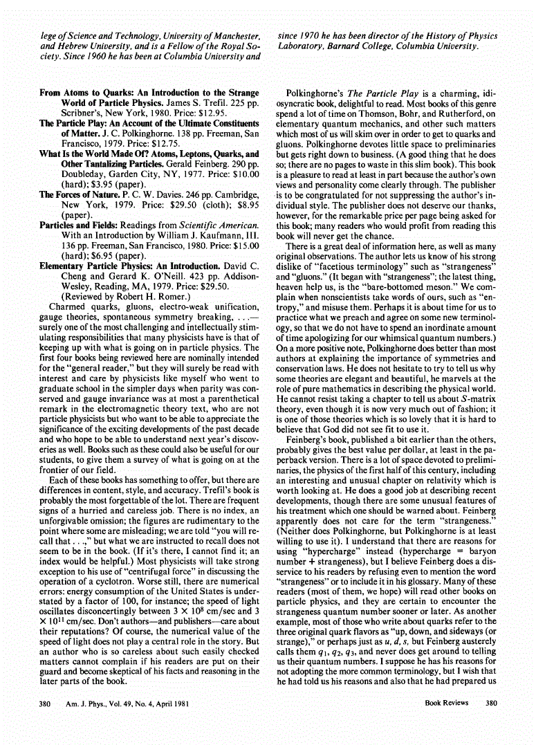 First page of <italic>Elementary Particle Physics: An Introduction</italic>