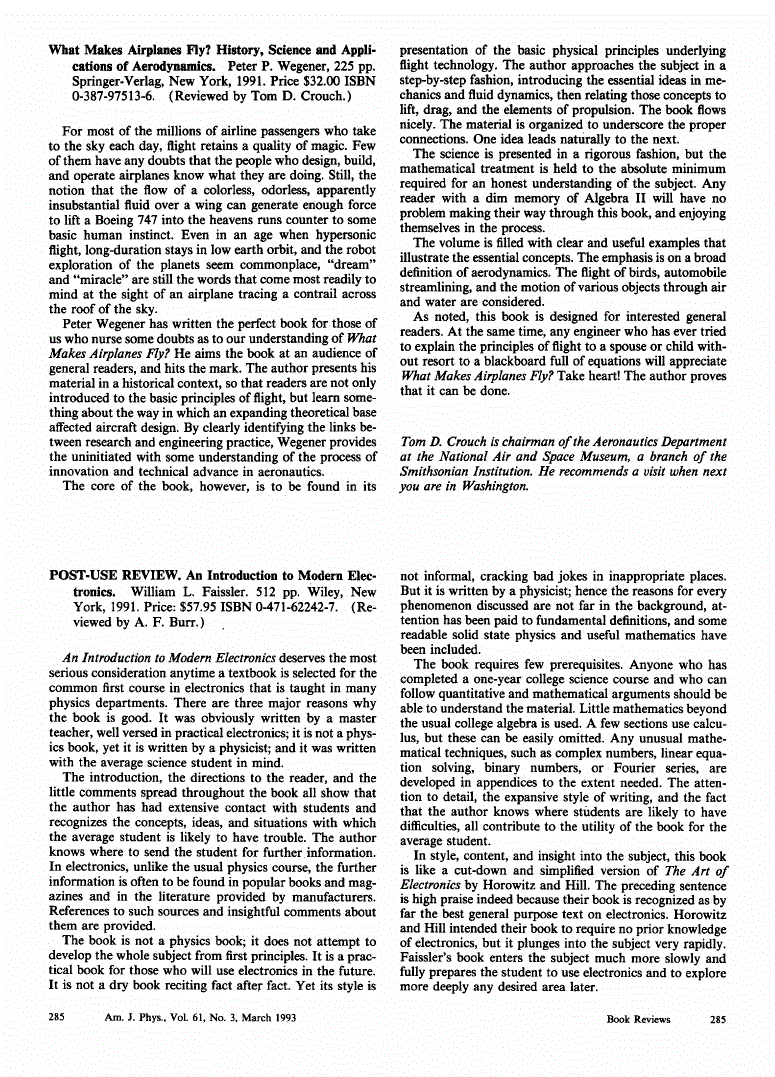First page of POST‐USE REVIEW. An Introduction to Modern Electronics