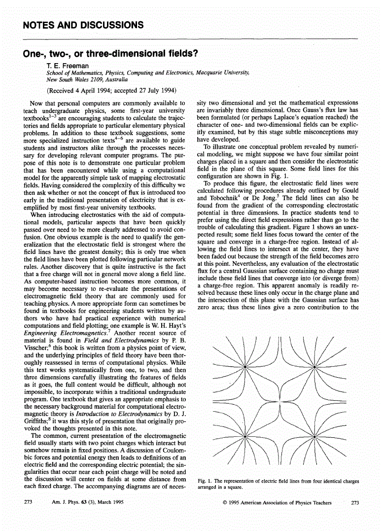 First page of One‐, two‐, or three‐dimensional fields?