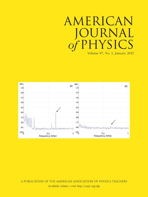 American Journal of Physics Cover Image for Volume 87, Issue 1