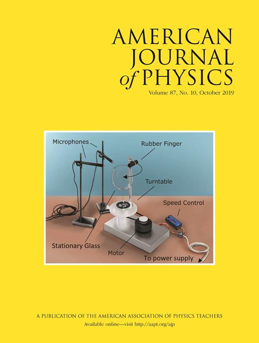 American Journal of Physics Cover Image for Volume 87, Issue 10