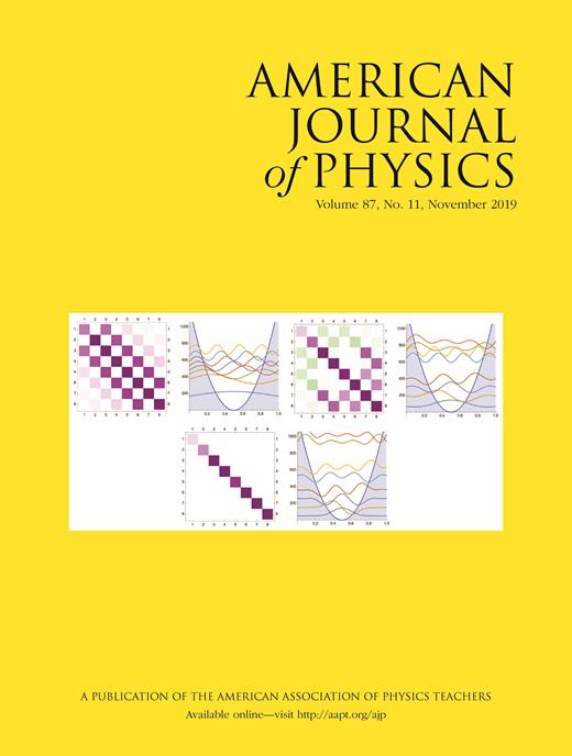 American Journal of Physics Cover Image for Volume 87, Issue 11