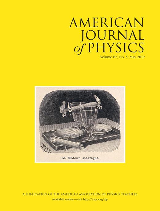 American Journal of Physics Cover Image for Volume 87, Issue 5