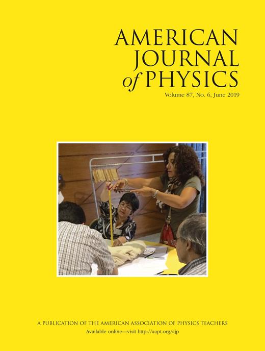American Journal of Physics Cover Image for Volume 87, Issue 6