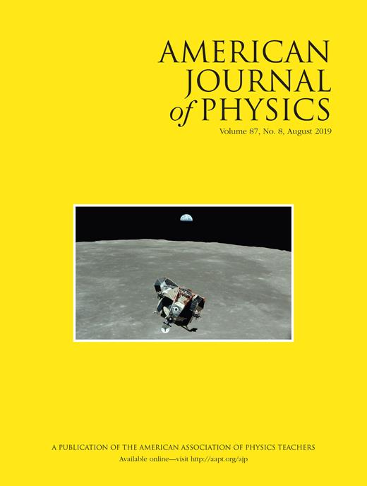 American Journal of Physics Cover Image for Volume 87, Issue 8