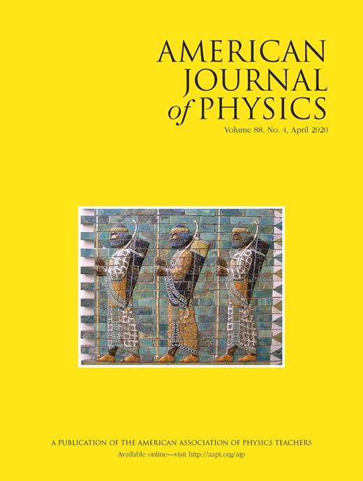 American Journal of Physics Cover Image for Volume 88, Issue 4