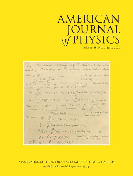 American Journal of Physics Cover Image for Volume 88, Issue 6
