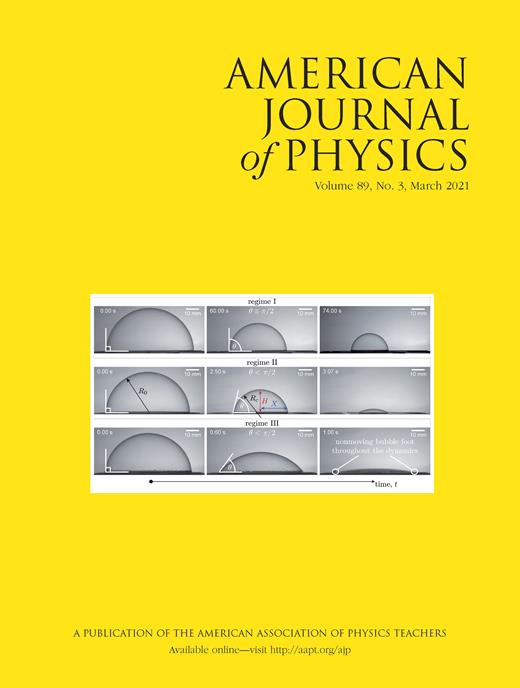 American Journal of Physics Cover Image for Volume 89, Issue 3
