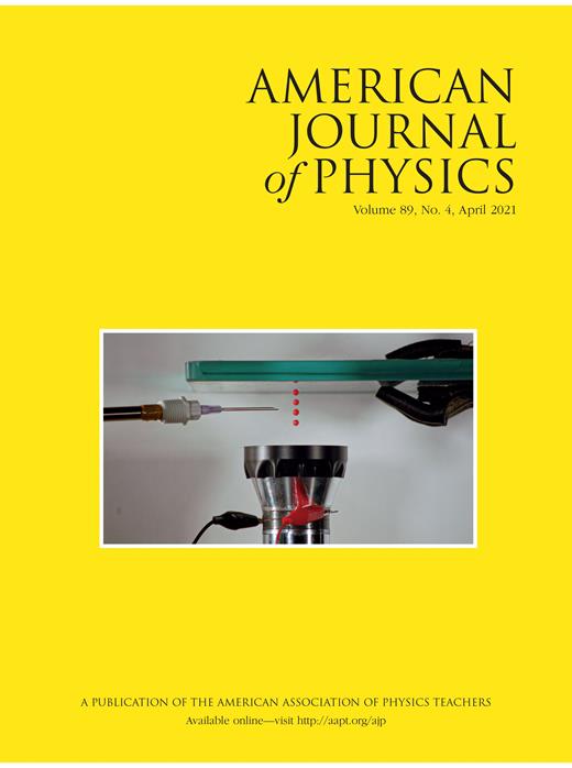 American Journal of Physics Cover Image for Volume 89, Issue 4