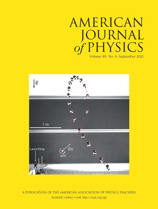American Journal of Physics Cover Image for Volume 89, Issue 9