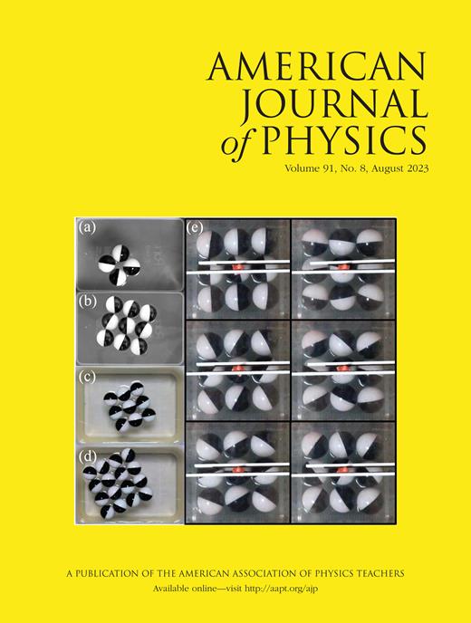 American Journal of Physics Cover Image for Volume 91, Issue 8