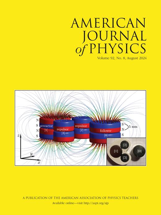 American Journal of Physics Cover Image for Volume 92, Issue 8