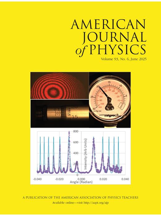 American Journal of Physics Cover Image for Volume 93, Issue 6