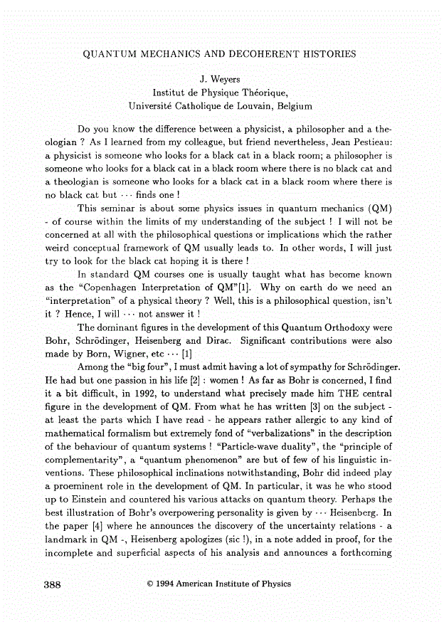 Quantum mechanics and decoherent histories | AIP Conference Proceedings ...