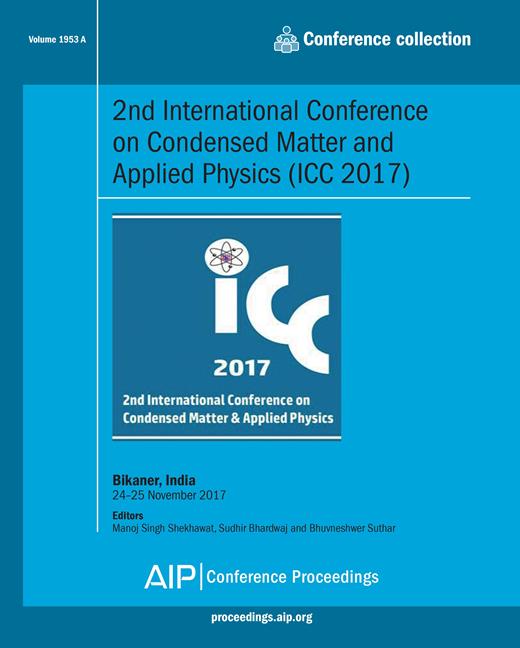 AIP Conference Proceedings Cover Image for Volume 1953, Issue 1