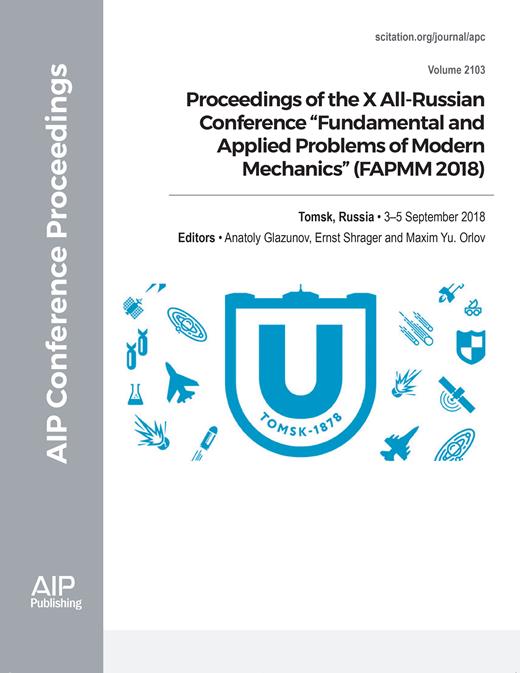AIP Conference Proceedings Cover Image for Volume 2103, Issue 1