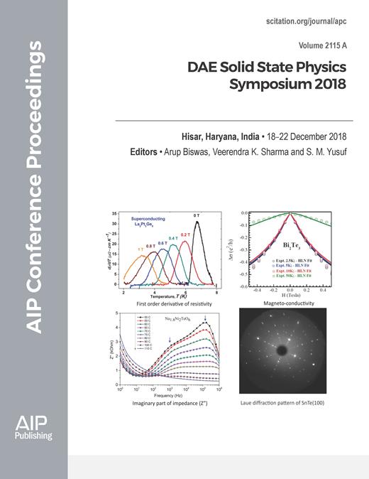 AIP Conference Proceedings Cover Image for Volume 2115, Issue 1