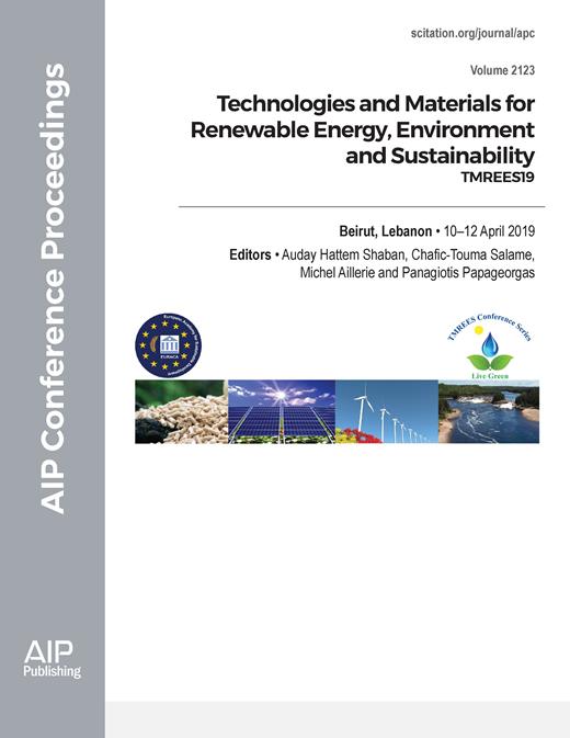 AIP Conference Proceedings Cover Image for Volume 2123, Issue 1