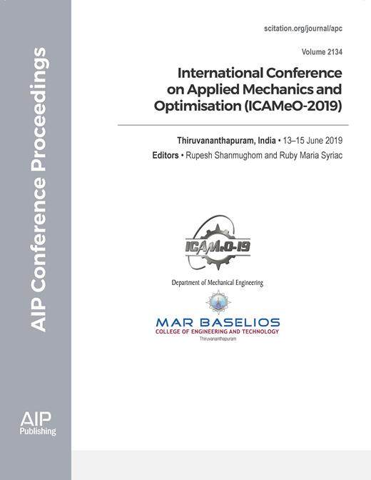 AIP Conference Proceedings Cover Image for Volume 2134, Issue 1