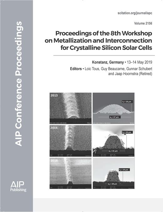 AIP Conference Proceedings Cover Image for Volume 2156, Issue 1