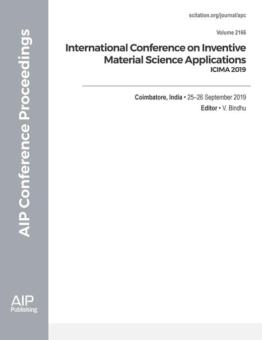 AIP Conference Proceedings Cover Image for Volume 2166, Issue 1