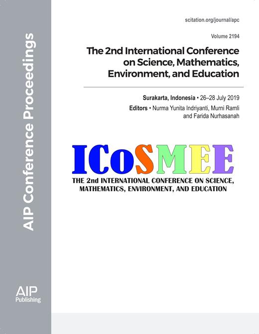 AIP Conference Proceedings Cover Image for Volume 2194, Issue 1