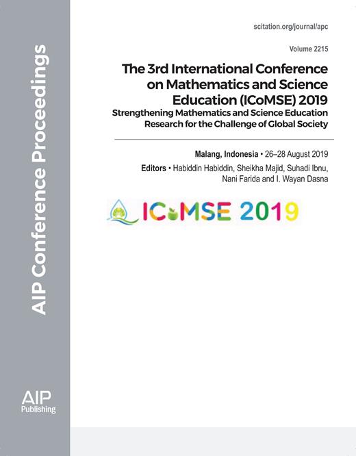 AIP Conference Proceedings Cover Image for Volume 2215, Issue 1