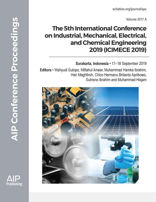 AIP Conference Proceedings Cover Image for Volume 2217, Issue 1