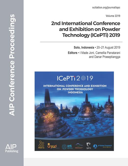 AIP Conference Proceedings Cover Image for Volume 2219, Issue 1