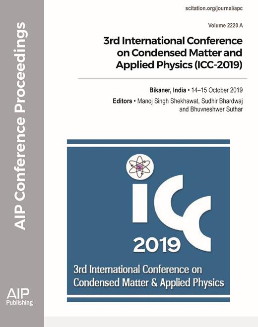 AIP Conference Proceedings Cover Image for Volume 2220, Issue 1