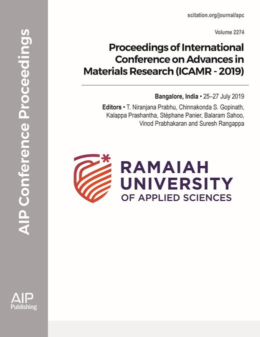 AIP Conference Proceedings Cover Image for Volume 2274, Issue 1