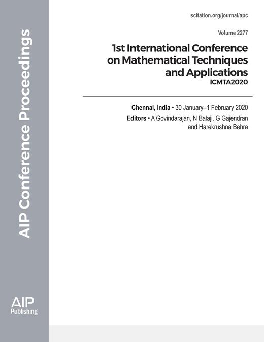 AIP Conference Proceedings Cover Image for Volume 2277, Issue 1