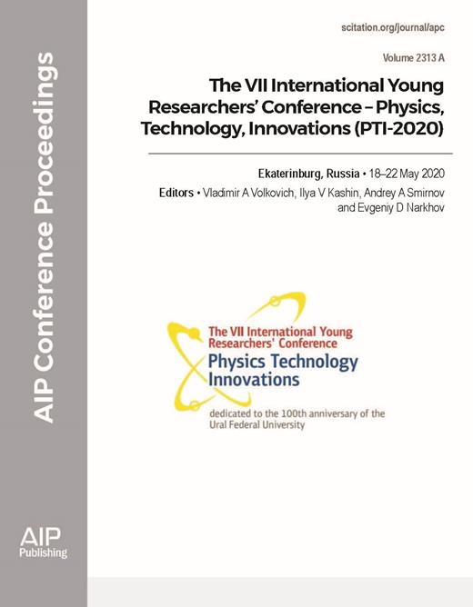 AIP Conference Proceedings Cover Image for Volume 2313, Issue 1