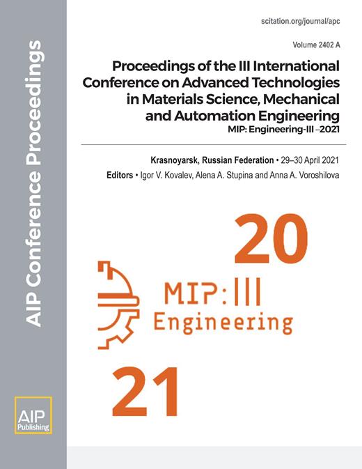 AIP Conference Proceedings Cover Image for Volume 2402, Issue 1