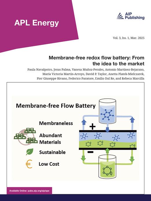 APL Energy Cover Image for Volume 3, Issue 1
