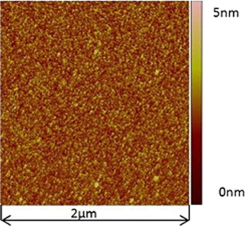 FIG. 2. AFM micrograph of as-depsited 52 nm of Al2O3 on quartz substrate.