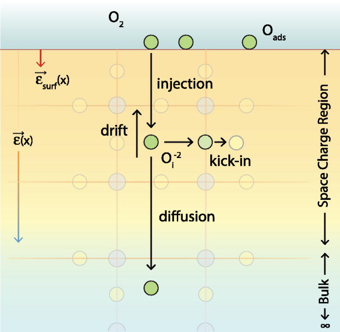 Kinetic model for electric-field induced point defect redistribution ...